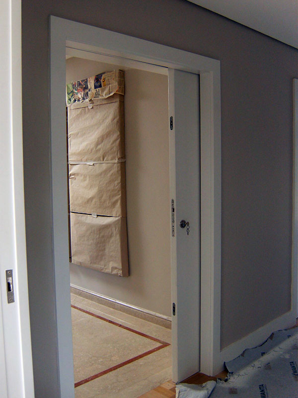 Porta Blindada de Correr Laca Branca - PBCLB1
