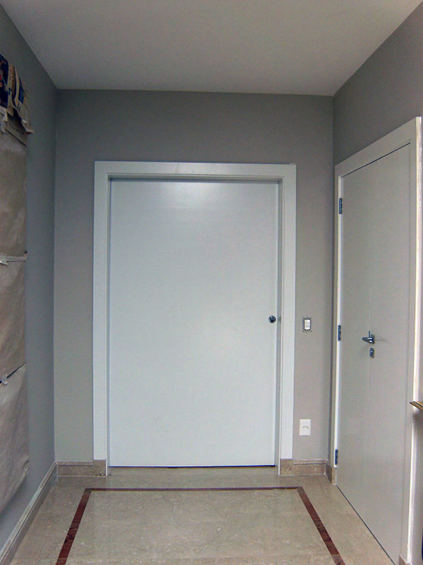 Porta Blindada de Correr Laca Branca - PBCLB2